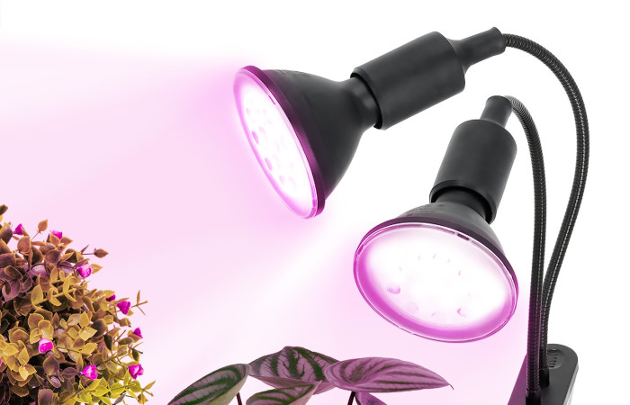 KOBI - LED PLANTY CLIP DUO + 2x LED PLANTY 7W BLACK